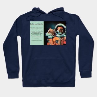 Belka and Strelka, day in space, dogs astronauts. Hoodie